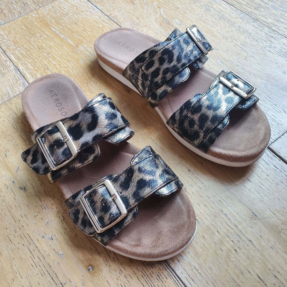Aerosoles Leopard Hamden Slides